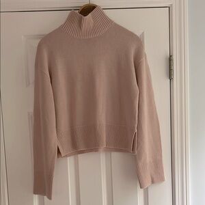 Divided,  light pink, mock turtleneck sweater.